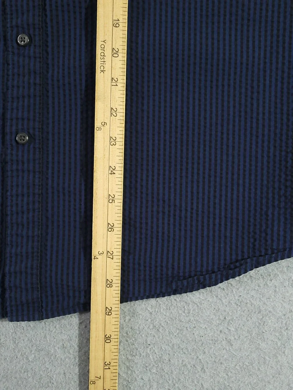 J Crew Seersucker Button Down Shirt Slim Fit M Blue Striped Hamptons Long Sleeve